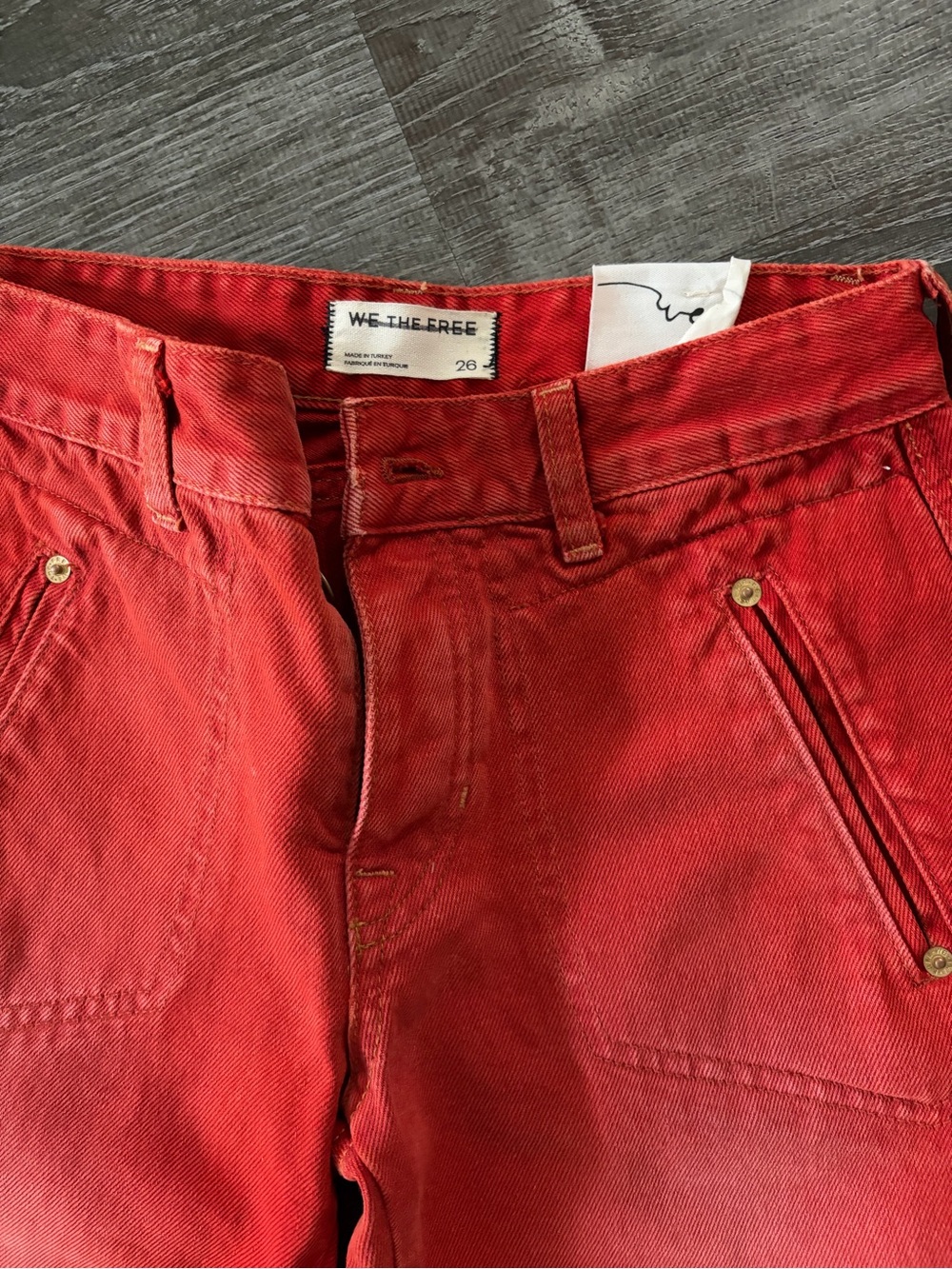 We the free Women’s Red Straight-Leg Jeans - Picture 5 of 6